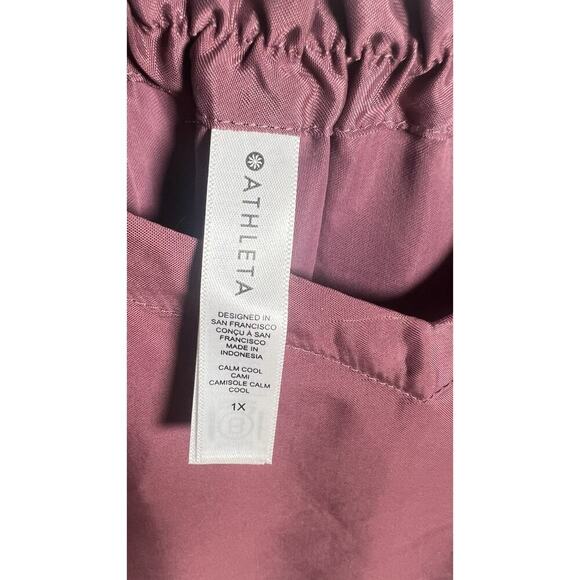 Athleta Calm Cool Cami Silky Plum Size 1X Plus Size Sleep Wear Spaghetti Straps - Picture 7 of 11
